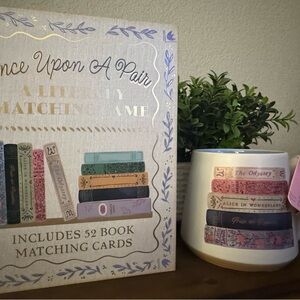NWT Book Club Games and Mug Book Lovers Once Upon A Pair Literary Matching Game